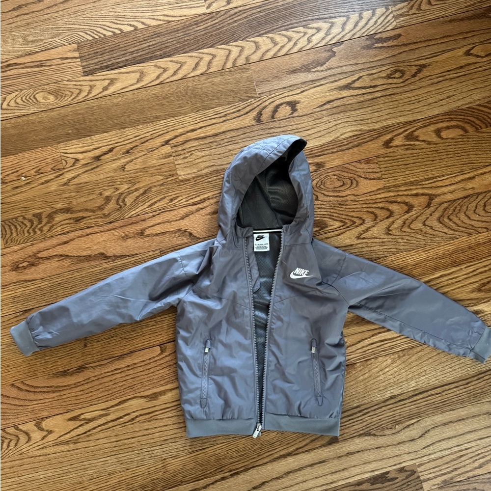 Nike Toddler Boys Gray Hooded Fleece Jacket 4T